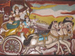 Arjuna und Krishna Bhagavad Gita