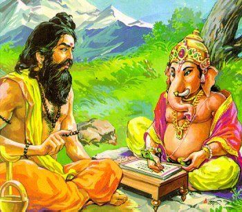 Veda Vyasa und Ganesha im Himalaya